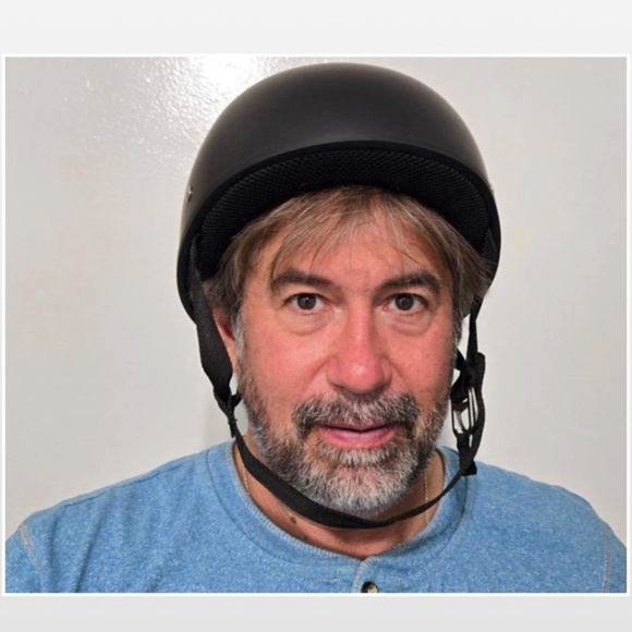 Street & Steel Motorcycle Half Helmet Bucket Adult Unisex Large Black Matt Hat - Picture 1 of 16